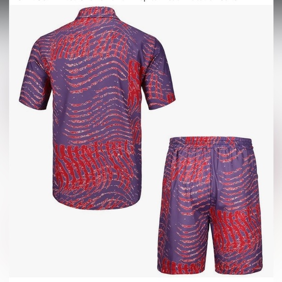 NWT Tanderin Men's Hawaiian Short Set XL - Picture 2 of 10